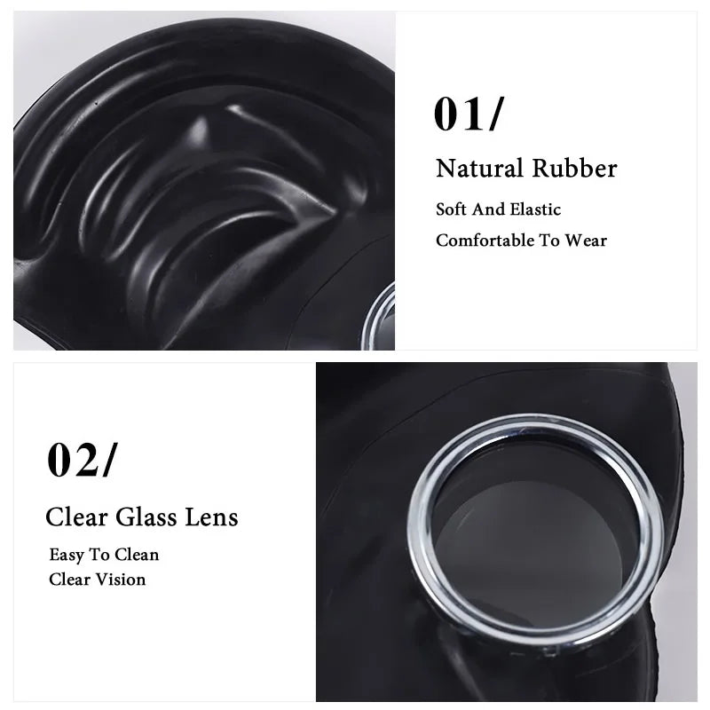 Multi-Function Full Head Gas Mask Respirator Hood Rubber Chemical Mask For Painting Spray Pesticide Cool Halloween Decor Props