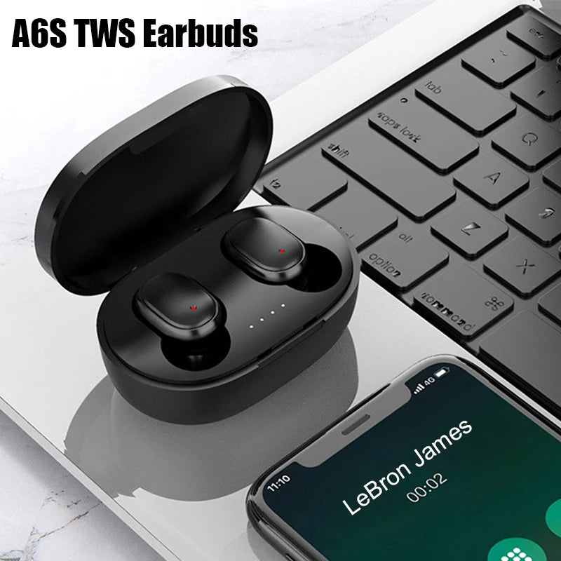 A6S TWS Earphones Touch Control Earbuds Wireless Bluetooth 5.1 Headphones With Mic Earphones Sport Waterproof Headset for xiaomi