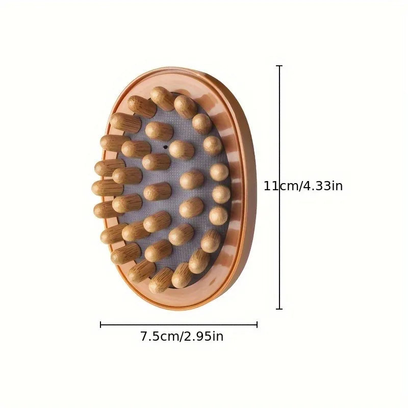1/2pcs Air Cushion Body Massage Brush, for Deep Tissue Relaxation & Gua Sha, Soft Bristles for Legs, Stomach & Back