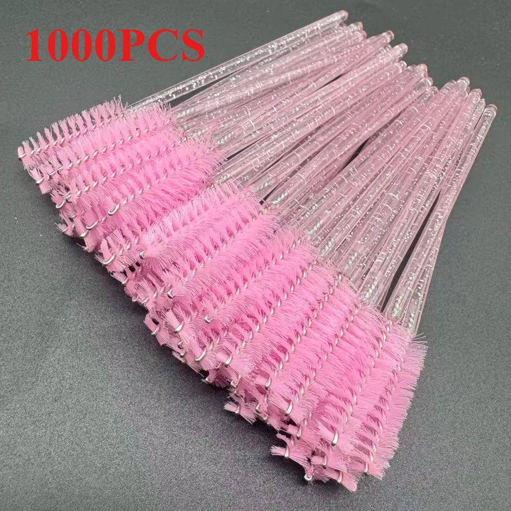 Wholesale 100/500/1000pcs  Spoolies for Eyebrow  Beauty Tools Eye Lash Extension Colorful Disposable Mascara Wands Eyelash Brush