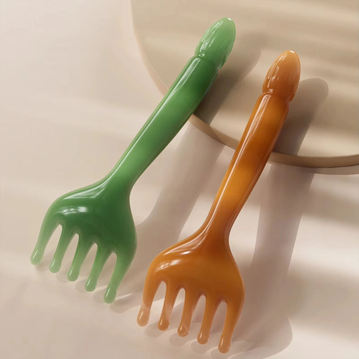 5 Claw Resin Meridian Massage Brush Gua Sha Acupoint Unblocking Facial Tools Hair Scalp Massager Stress Relief Tools