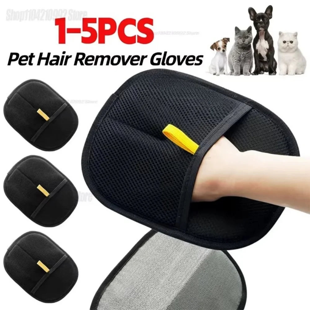 Pet Clothing Hair Remover Brush Static Free Brushing Tool Deshedding Brush Double-Sided Glove Cleaning Carpet Sticking Devices