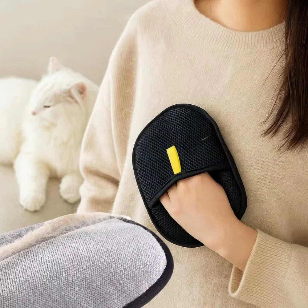 Pet Clothing Hair Remover Brush Static Free Brushing Tool Deshedding Brush Double-Sided Glove Cleaning Carpet Sticking Devices
