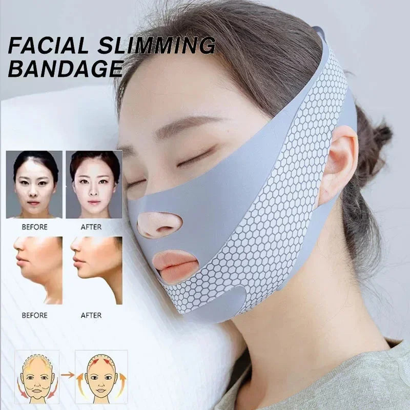 Sleep Face V Shaper Slimming Facial Bandage Double Chin Reducer Face Lift Massage Thinning Band for Comfortable Use