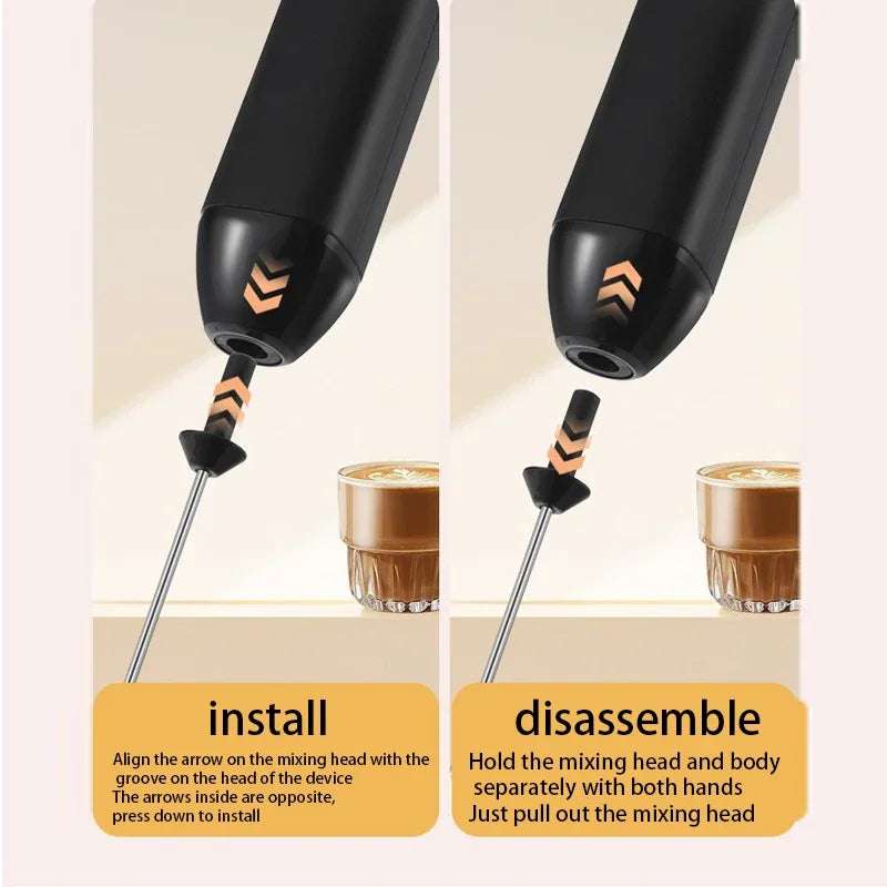 Wireless Electric Milk Frother Handheld Egg Beater Foamer Coffee Maker Electric Blender Mixer Mini Portable Blender Kitchen Tool