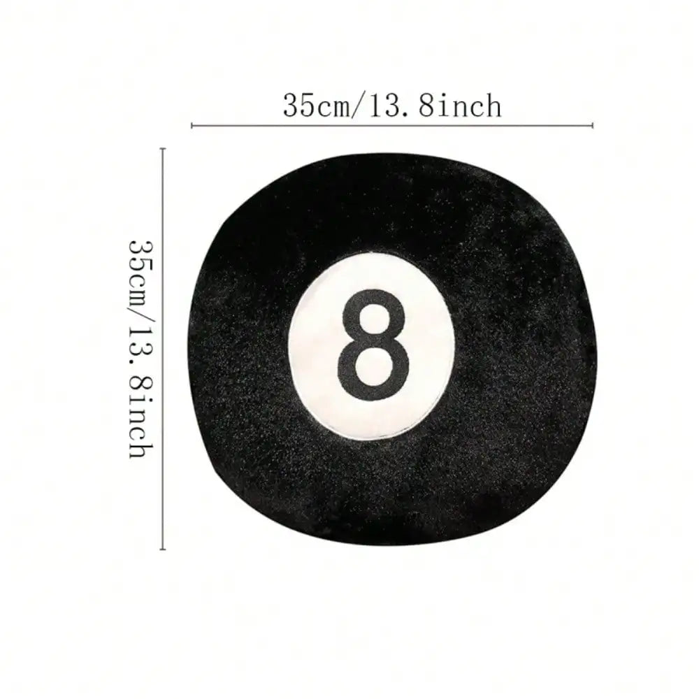1pc Decorative Billiard 8 Ball Pillow Soft Plush Throw Cushion For Home Pool Table