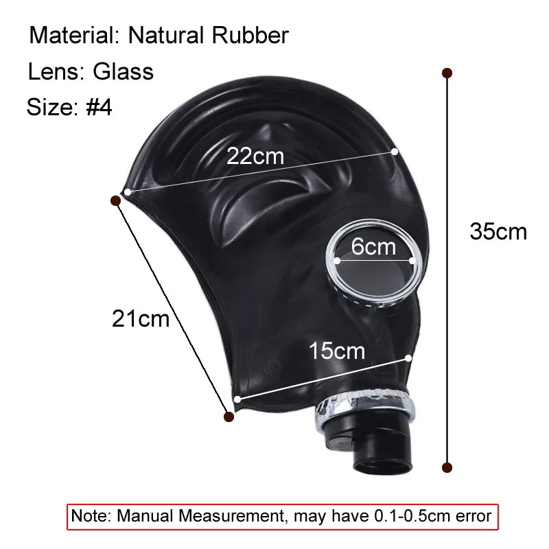 Multi-Function Full Head Gas Mask Respirator Hood Rubber Chemical Mask For Painting Spray Pesticide Cool Halloween Decor Props
