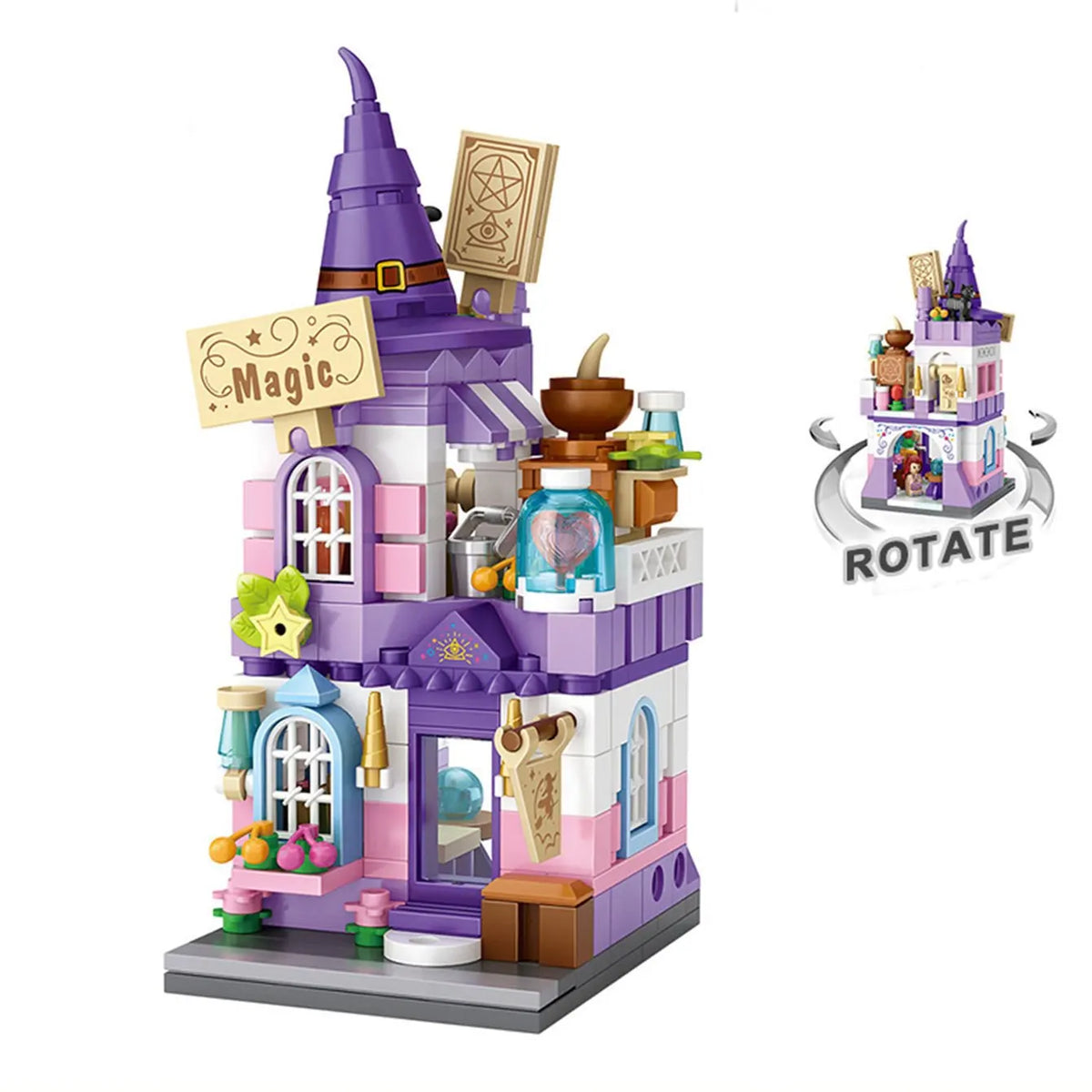 Get Your Own Mushroom House Building Blocks & Magic Room Toy Bricks Cute Gift for Thanksgiving Christmas Halloween Decor
