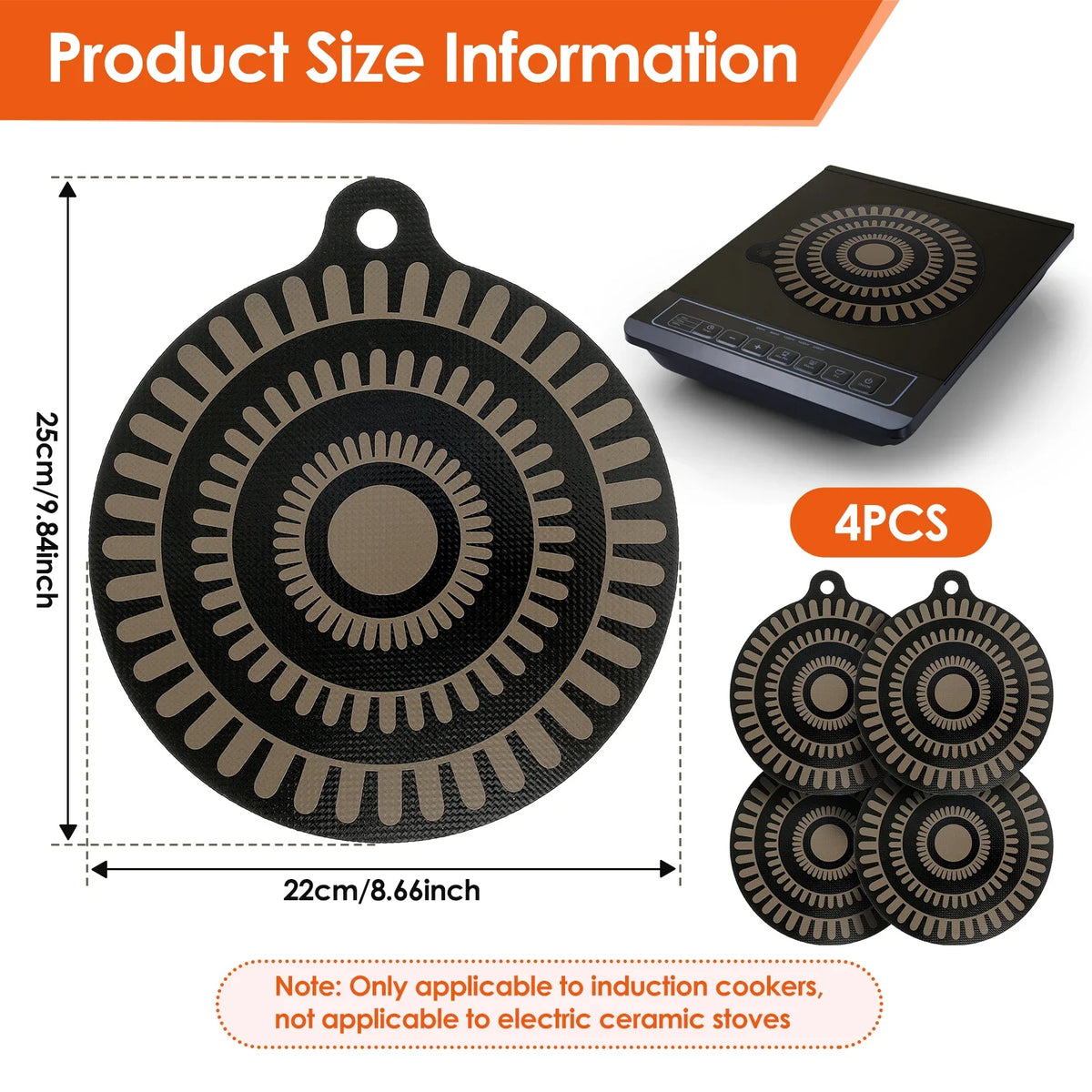 Induction Cooktop Mat Protector Anti-Scratch Silicone Thermal Insulation Pad Thickened Cooktop Protector Kitchen Cooking Gadgets