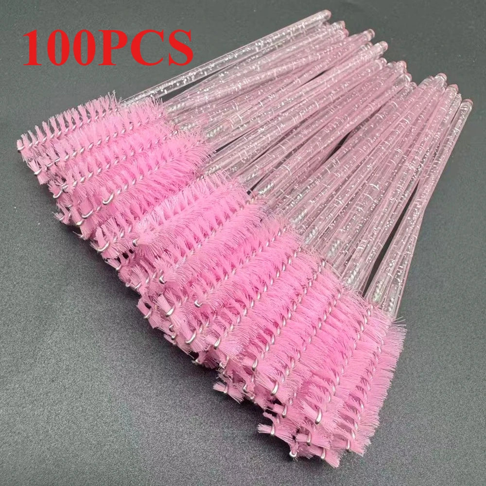 Wholesale 100/500/1000pcs  Spoolies for Eyebrow  Beauty Tools Eye Lash Extension Colorful Disposable Mascara Wands Eyelash Brush