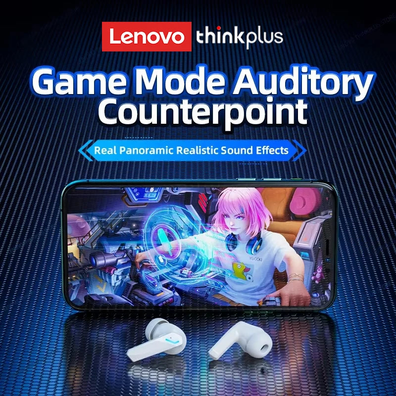 Choice Lenovo GM2 Pro TWS Wireless Headphones Earphone Bluetooth-compatible 5.4 Waterproof Sport Headset with Mic Long Endurance
