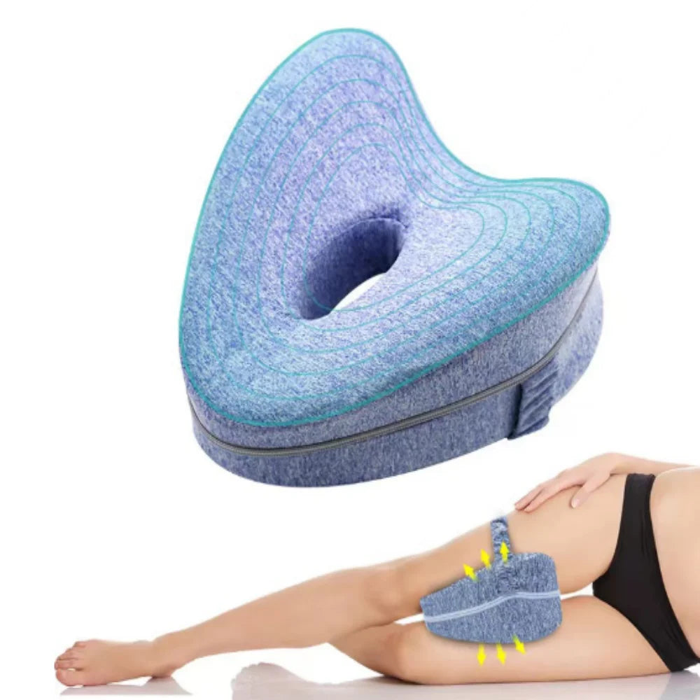 Memory Cotton Leg Pillow Hollow Heart Pregnancy Side Sleeper Sciatica Orthopedic Sciatica Back Hip Relief Pillow For Bed Sofa
