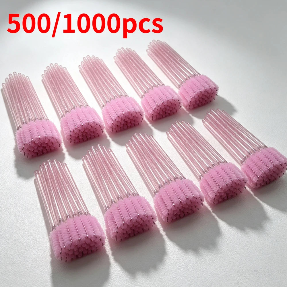 Wholesale 100/500/1000pcs  Spoolies for Eyebrow  Beauty Tools Eye Lash Extension Colorful Disposable Mascara Wands Eyelash Brush