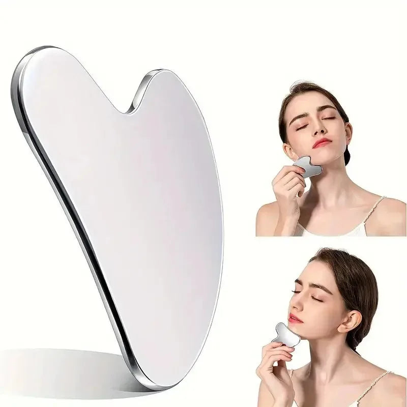 Stainless Steel Gua Sha Board Special Tool with Tendon Relaxation Sheet Sports Fitness Gua Sha Sheet Included for Body Care