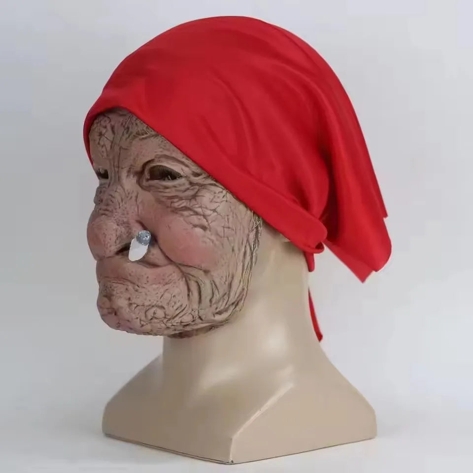 Woman Man Mask full Head Face Realistic Silicone Grandpa Grandma Mask Simulation Supplies Halloween Decor Party Cosplay Props