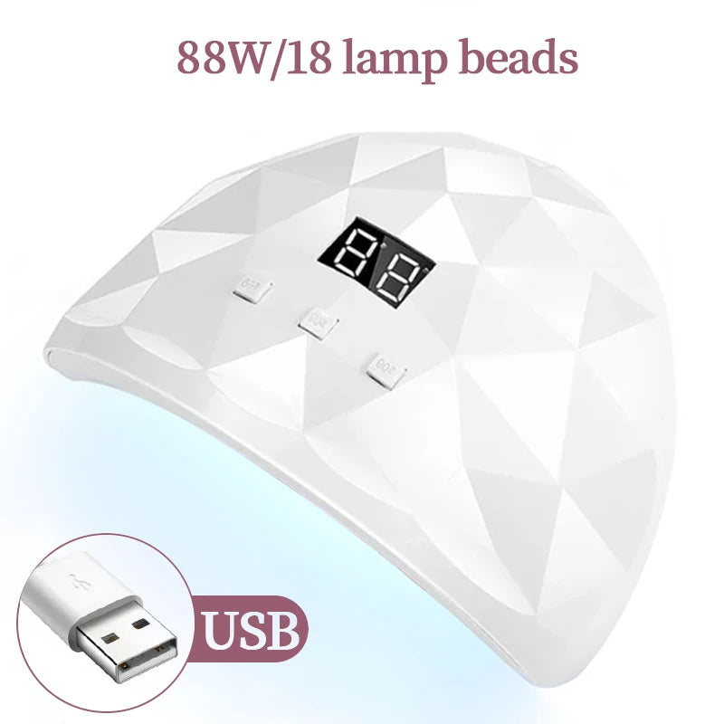 Nail Dryer Lamp UV Light for Nails Eyes Protection UV Lamp for Gel Nails Gel Nail Polish Curing Dryer Home Salon Tool