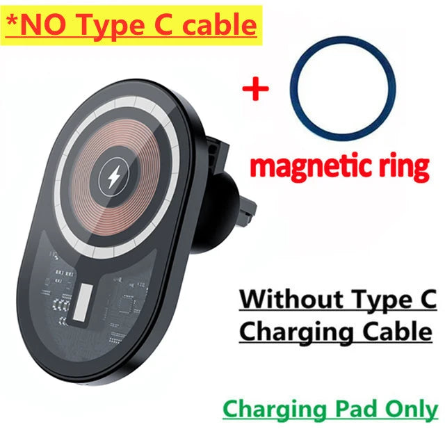 Magnetic Wireless Charger Car Air Vent Mount Phone Holder Stand Fast Charging Station For iPhone 13 14 15 16 17 Pro Max Macsafe
