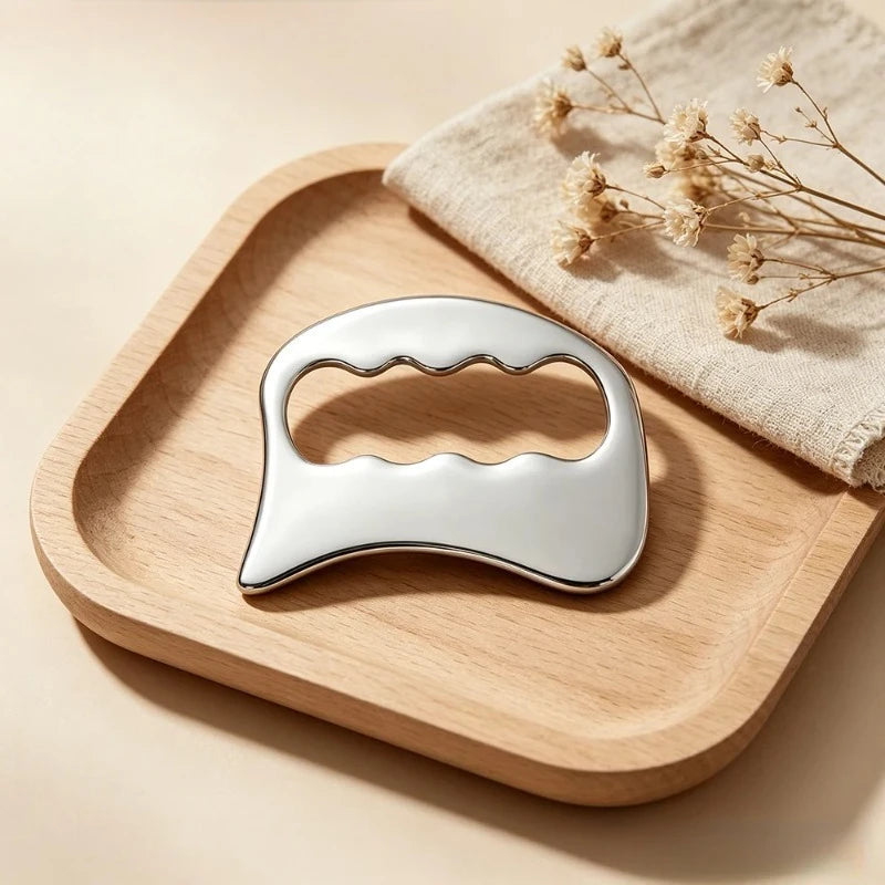 Stainless Steel Gua Sha Board Special Tool with Tendon Relaxation Sheet Sports Fitness Gua Sha Sheet Included for Body Care