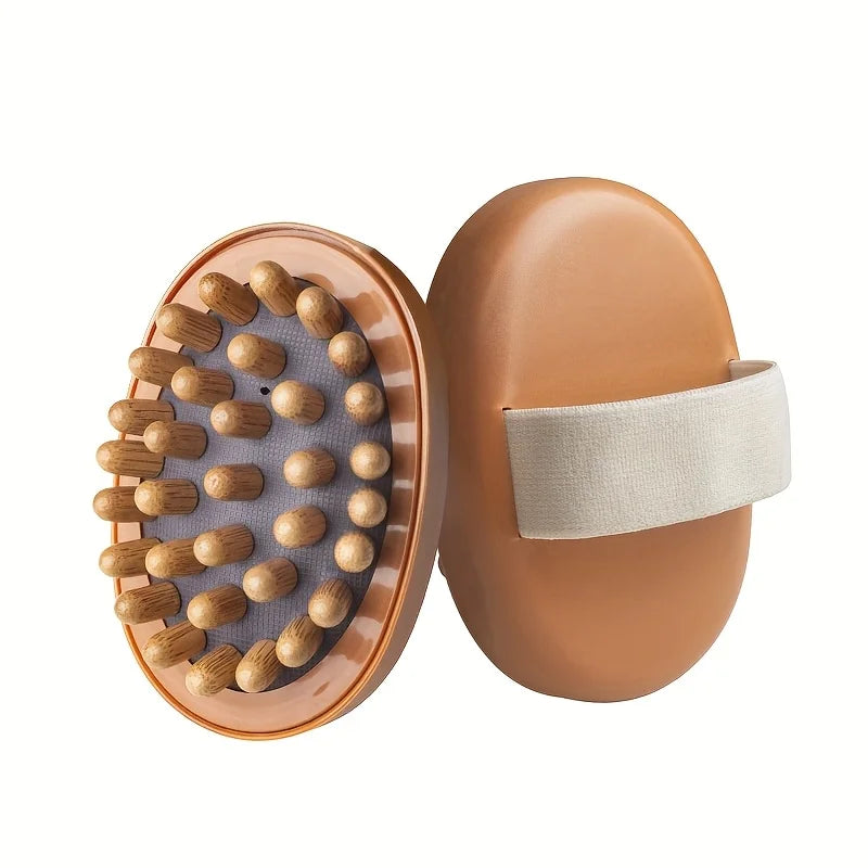 1/2pcs Air Cushion Body Massage Brush, for Deep Tissue Relaxation & Gua Sha, Soft Bristles for Legs, Stomach & Back