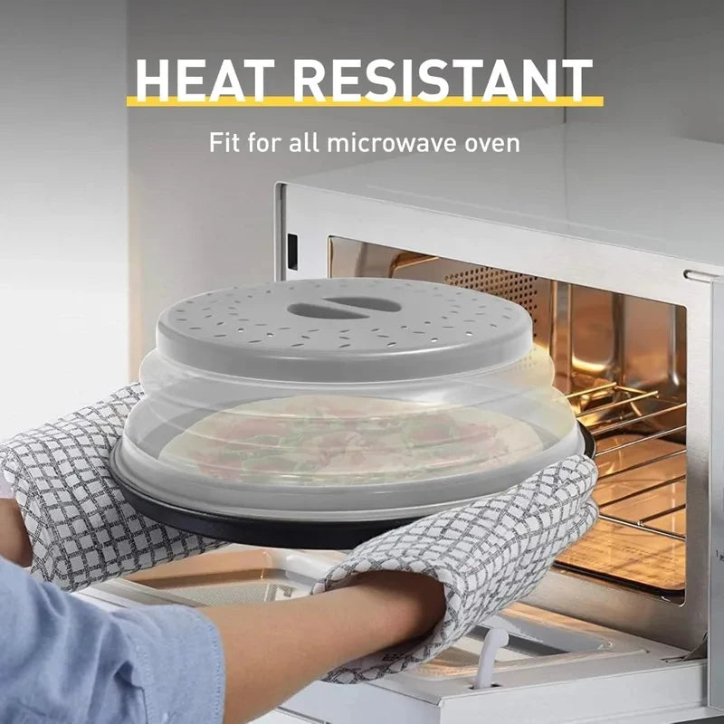 Foldable Microwave Splash Guard Lid BPA Free Heat Resistant Cover With Hanging Hook Anti Splatter Kitchen Gadget For Heating Pla
