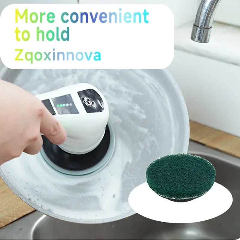 7-in-1 Electric Spin Scrubber Cleaning Brush - Rechargeable Household Hair Brush for Kitchen Bathroom Living Room