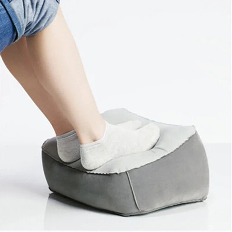 Inflatable PVC Foot Rest Pillow Leg Support Cushion For Travel Office Home Under Desk Airplane Car