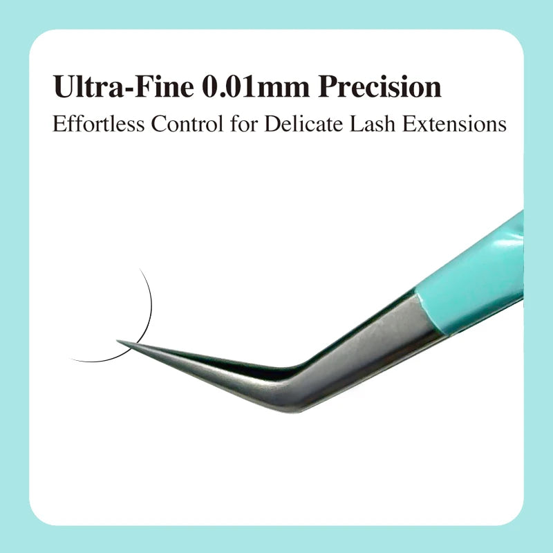 DIYDAY Anti-Slip Eyelash Extensions Tweezers High-Density Fiber Tip Eyebrow Tweezer Professional Precision Beauty Tools
