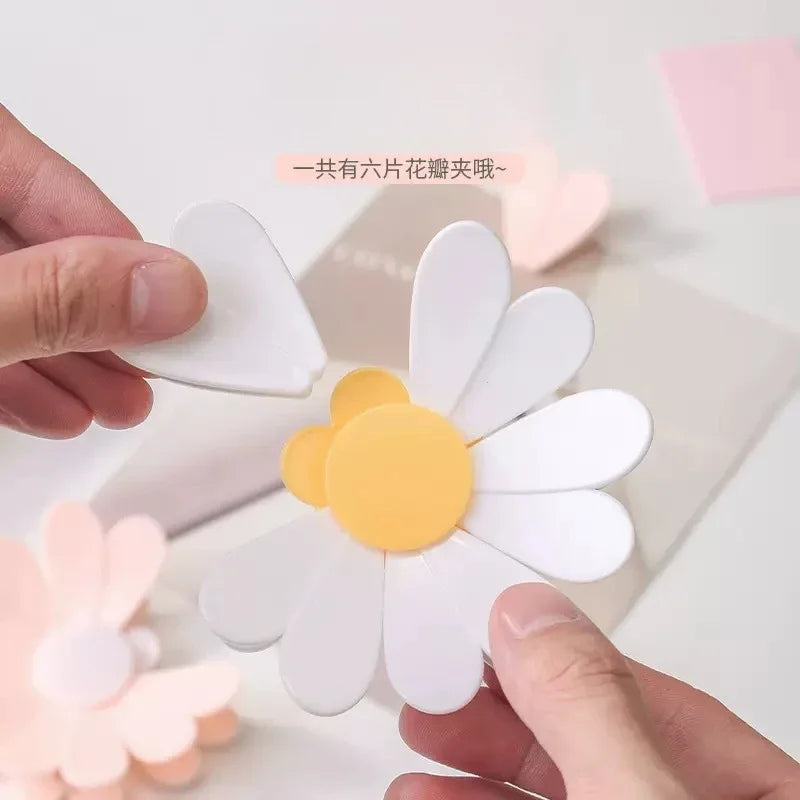 Magnetic Daisy Detachable Sealing Clip, Kitchen Refrigerator Sticker, Office File Classification Clip, Snack Bag Sealing Clip