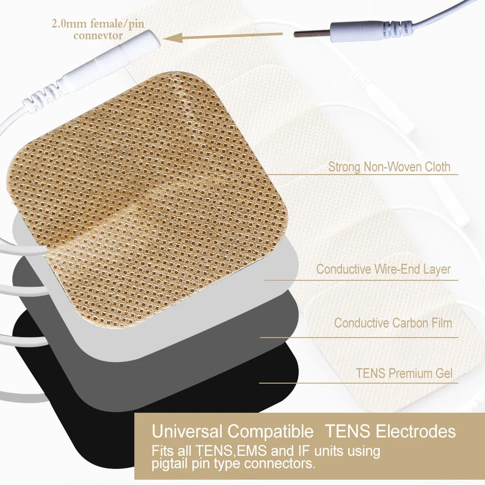 5x5cm EMS Muscle Stimulator Electrode Pads TENS Unit Gel Patches Electric Low Frequency Massage Machine Replacement Pad