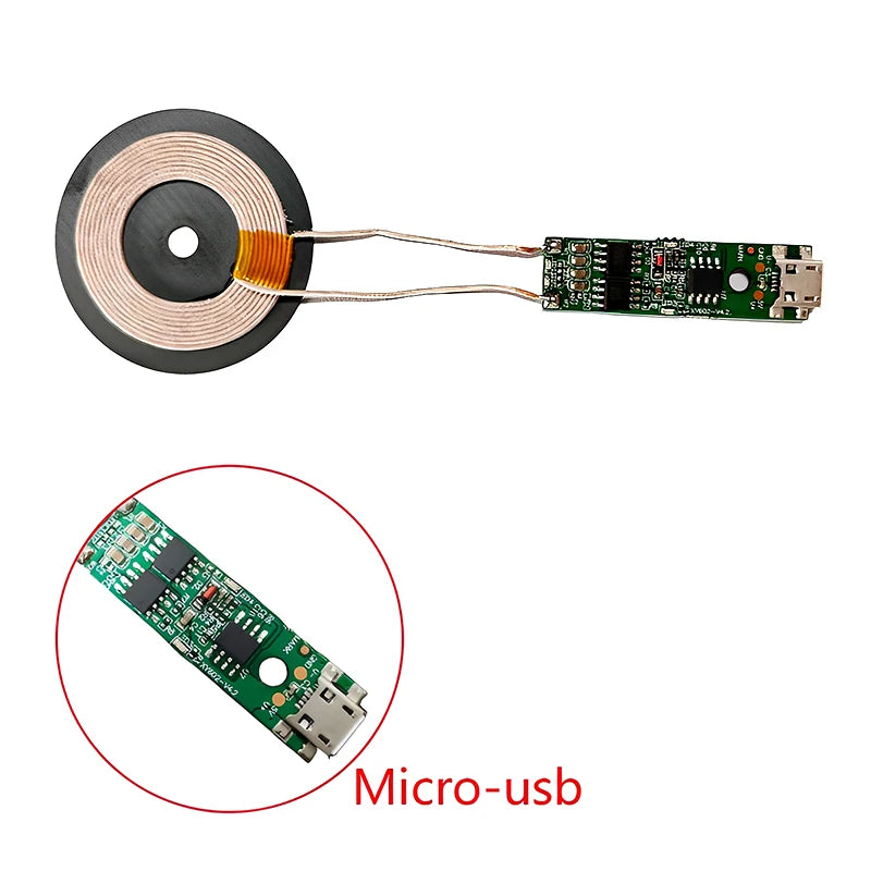 Transmitter Module Coil Circuit Board 5W/10W/15W Type-c Qi Fast Charging Wireless Charger PCBA DIY Standard Accessories