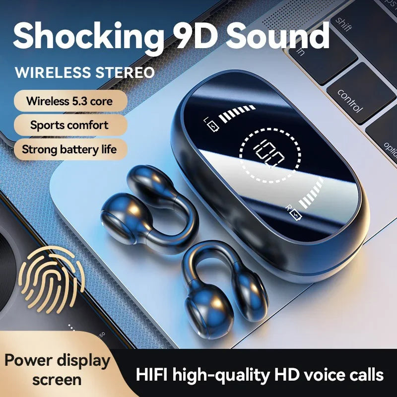 New Model 2025 M47 Wireless Earbuds Bluetooth Headset Charging Earphones Bone Conduction Headphones Sport With Mic free