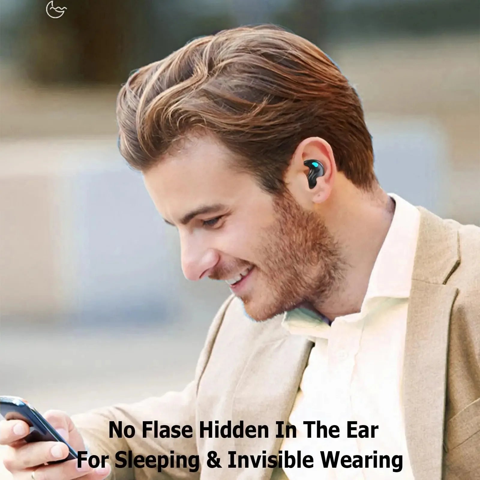Sleep Earphones Bluetooth Wireless Tiny Compact Design Fit for Small Ears Portable Audio Headphones Ideal for Side Sleeping