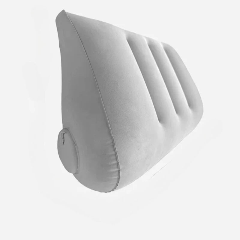 Triangular Travel Pillow Inflatable Office Neck Lumbar Support Pillow Thickened flocking Leg Rest Pillow for Air Travel