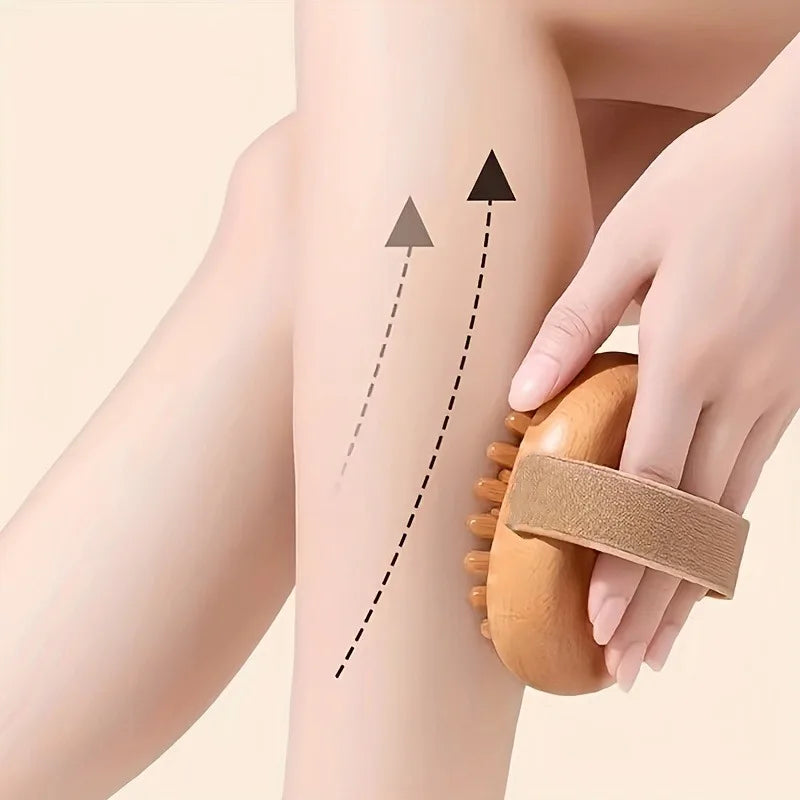 1/2pcs Air Cushion Body Massage Brush, for Deep Tissue Relaxation & Gua Sha, Soft Bristles for Legs, Stomach & Back