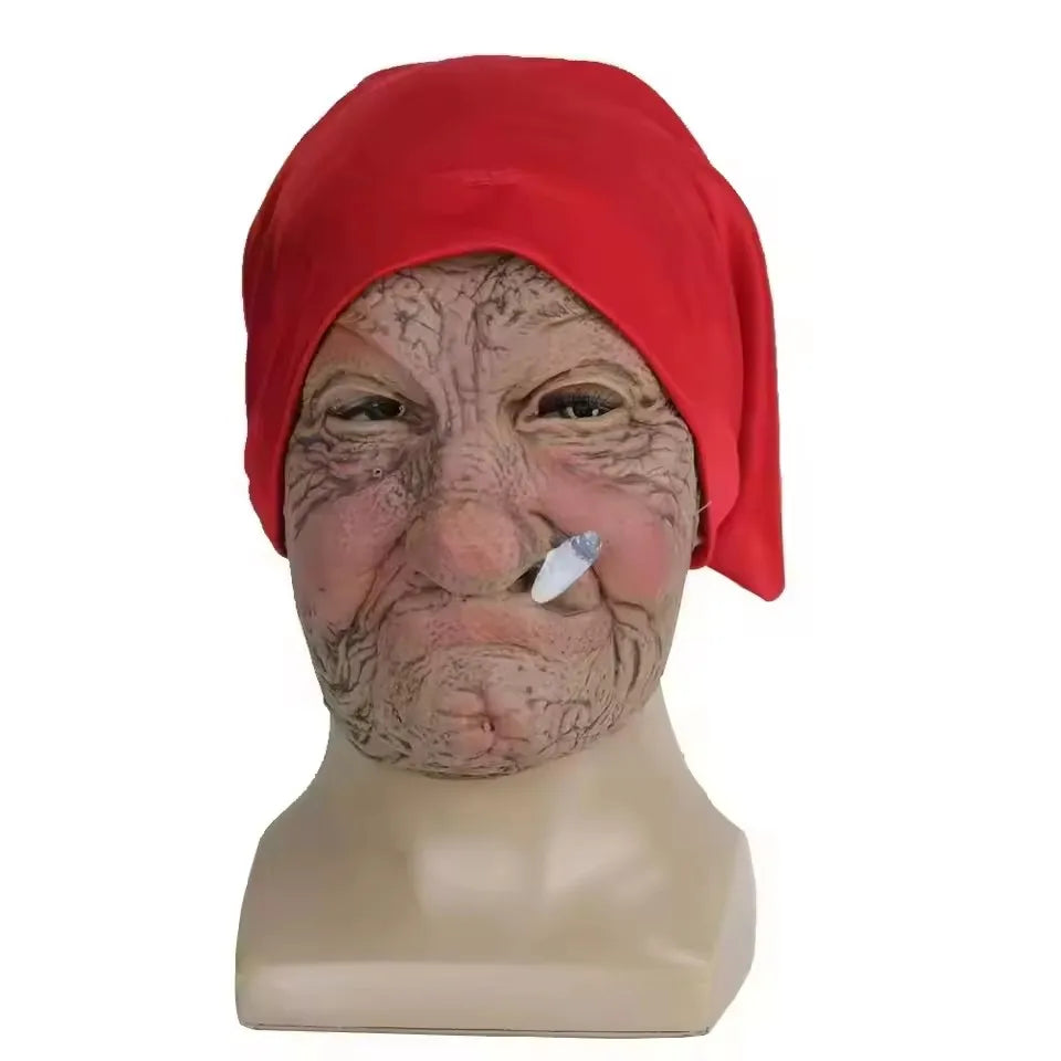 Woman Man Mask full Head Face Realistic Silicone Grandpa Grandma Mask Simulation Supplies Halloween Decor Party Cosplay Props