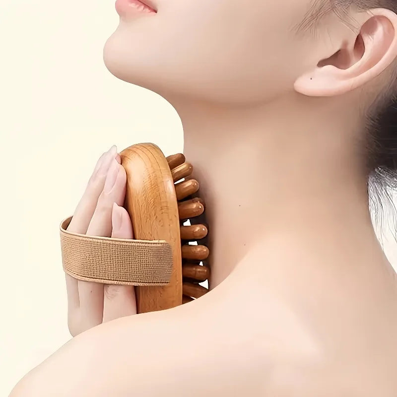 1/2pcs Air Cushion Body Massage Brush, for Deep Tissue Relaxation & Gua Sha, Soft Bristles for Legs, Stomach & Back