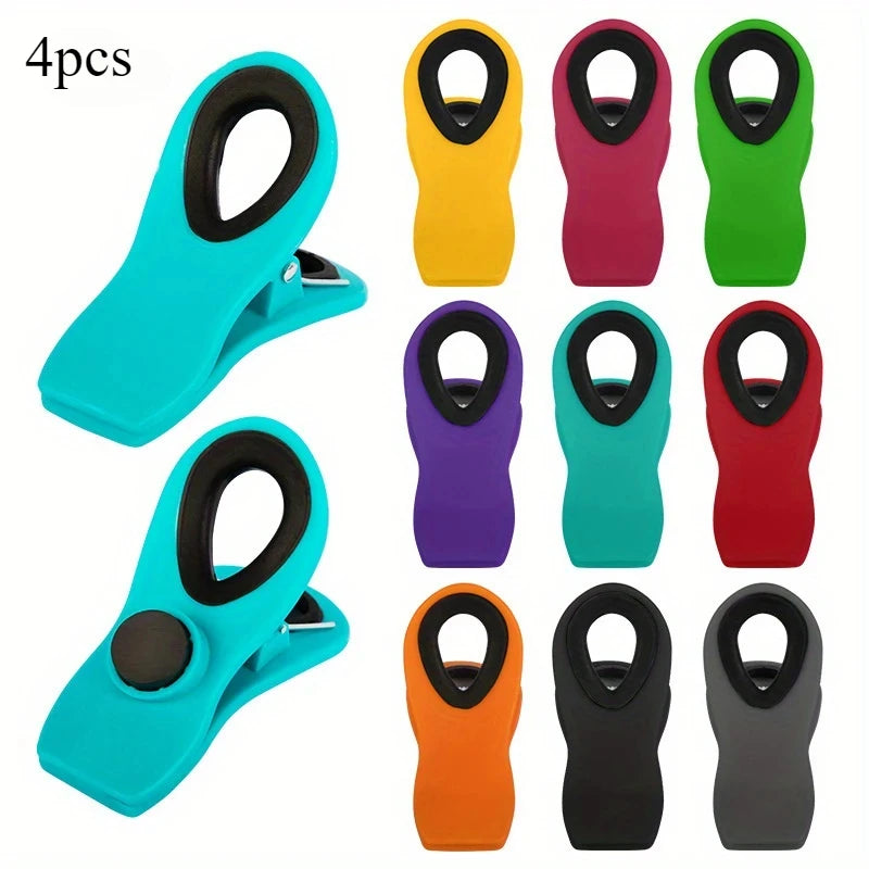 2/4/6pcs Household Sealing Machine Repeated Use with Magnetism Food Packaging  Storage Clip Food Kitchen Storage Gadgets