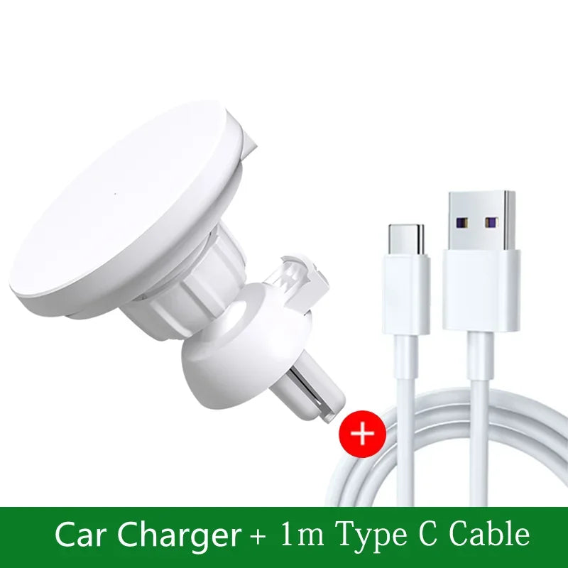 Magnetic Car Wireless Charger for magsafe iPhone 12 13 14 15 16 17Pro Max Mini Air Vent Car Phone Holder Stand Fast Car Charging