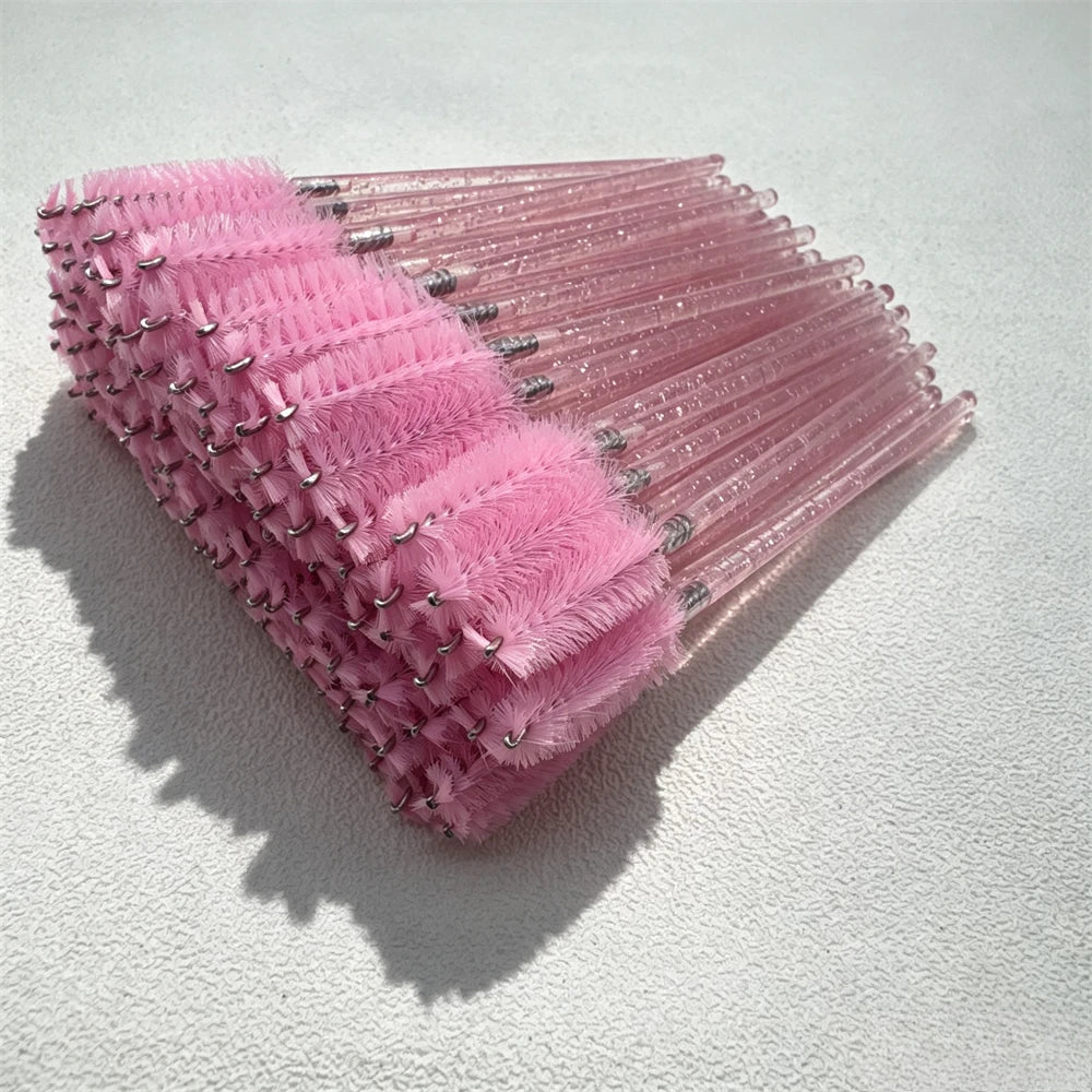 Wholesale 100/500/1000pcs  Spoolies for Eyebrow  Beauty Tools Eye Lash Extension Colorful Disposable Mascara Wands Eyelash Brush