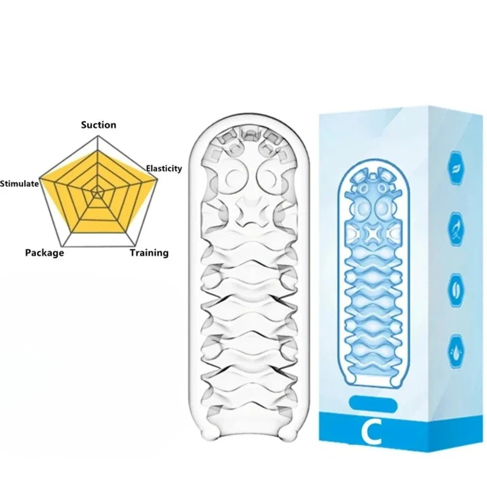 2026 Masturbation Cup for Men Soft Male Exercise Penis Massage Sexy Pocket Pussy Blowjob Toy Vagina Adult Goods 18+