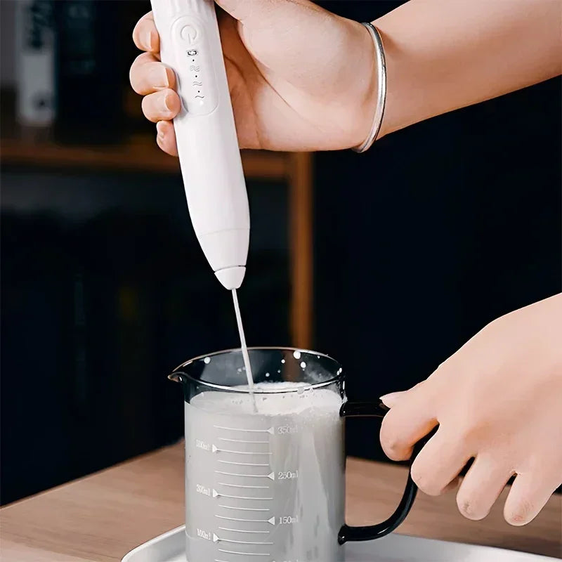 2 in 1 USB Rechargeable Electric Egg Beater Whisk Coffee Mixer Double Heads Milk Frothers  Baking Stirrer Kitchen Gadgets