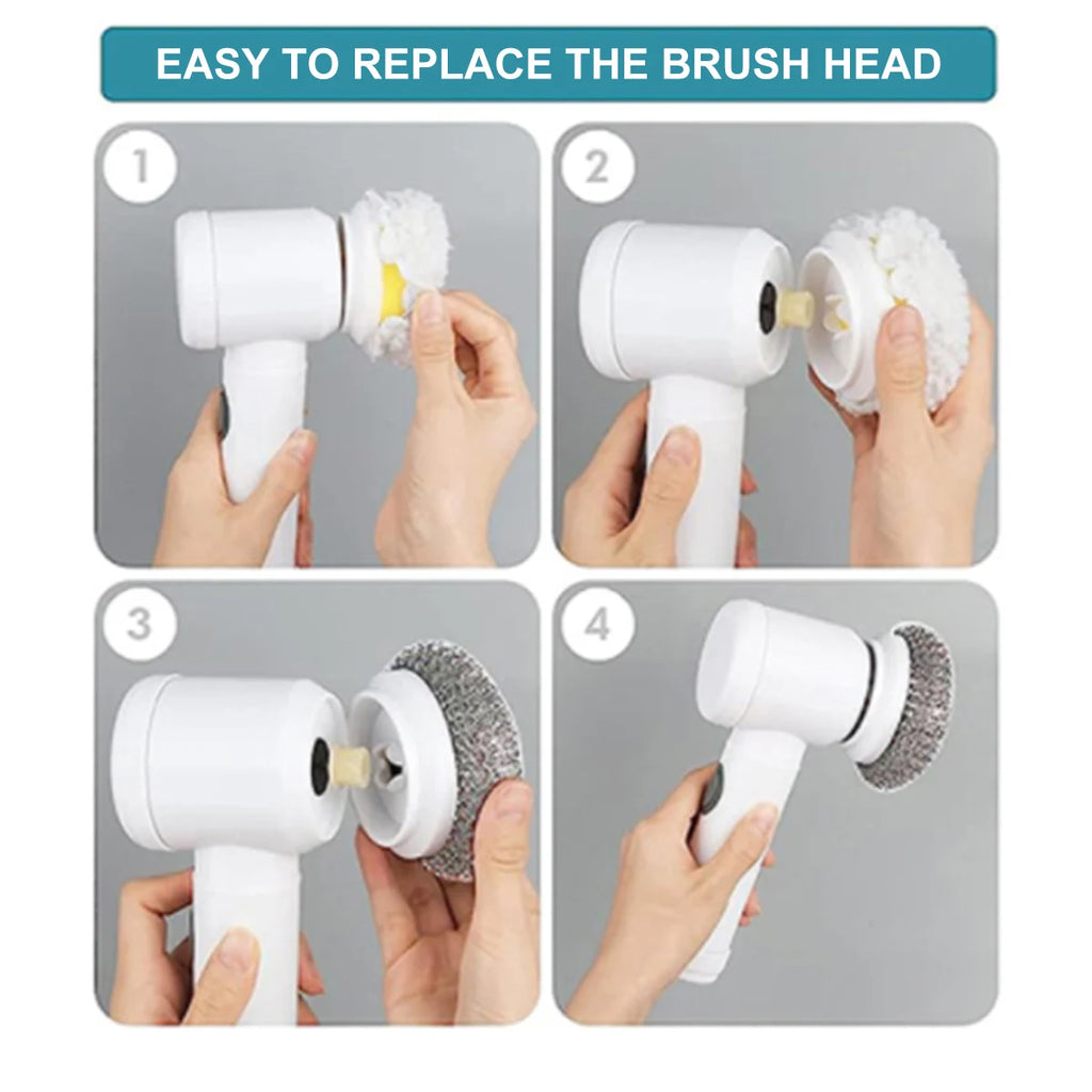 10pcs Replaceable Brush Heads Accessories Kit For Electric Spin Scrubber, Cleaning Accessories, Supplies
