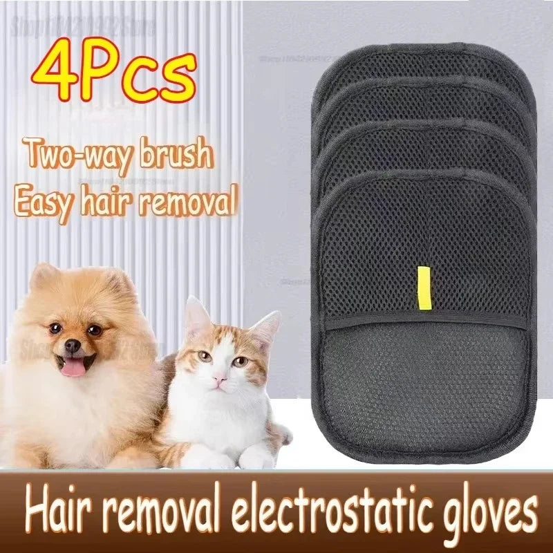 Pet Clothing Hair Remover Brush Static Free Brushing Tool Deshedding Brush Double-Sided Glove Cleaning Carpet Sticking Devices