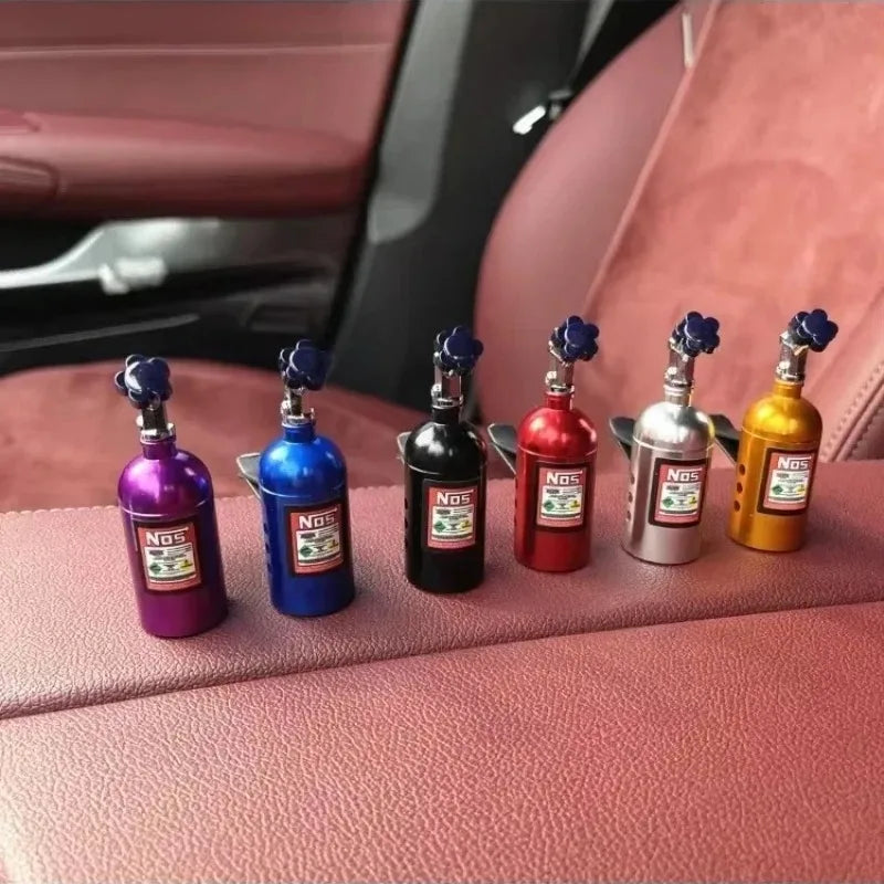 1Pcs  NOS  Nitrogen  Bottle  Shape  Car  Air  Freshener  Vent Clip  Fragrance  Diffuser  Auto  Interior  Perfume  Decoration