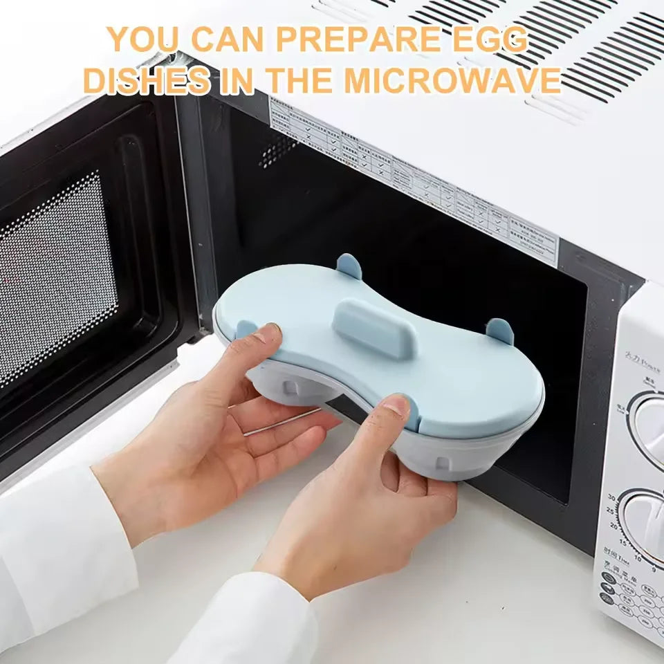 Microwave Oven Egg Poacher 2 Grid Silicone Egg Cooker For Boiled Eggs Duck Eggs And Household Eggs Kitchen Tool Cooking Gadgets