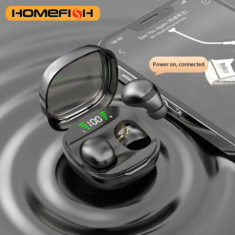 Mini Invisible Earphones Bluetooth 5.3 Headphones HiFi Stereo Wireless Headsets Noise Reduction Earbuds for Xiaomi Huawei