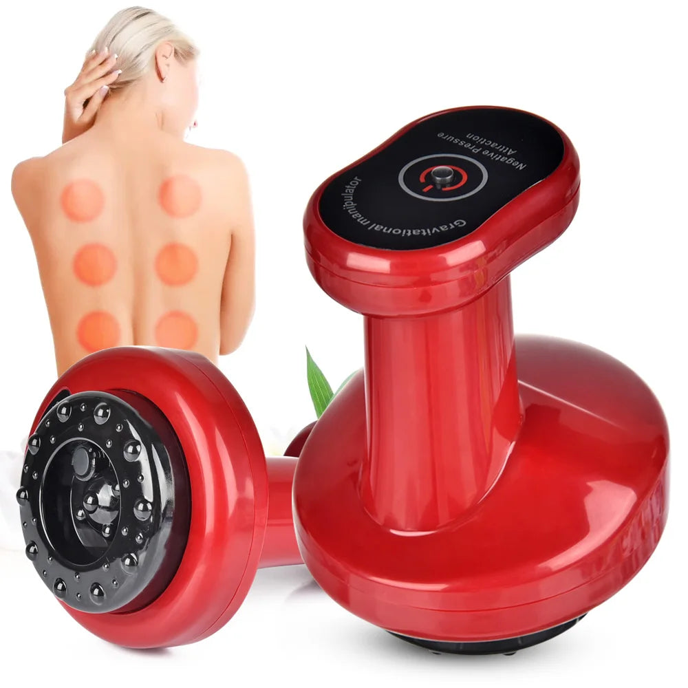 Body Scraping Massage Smart Electric Vacuum Cupping Heating Suction Cup Device Back Neck Arm Massger Anti-cellulite Fat Infrared