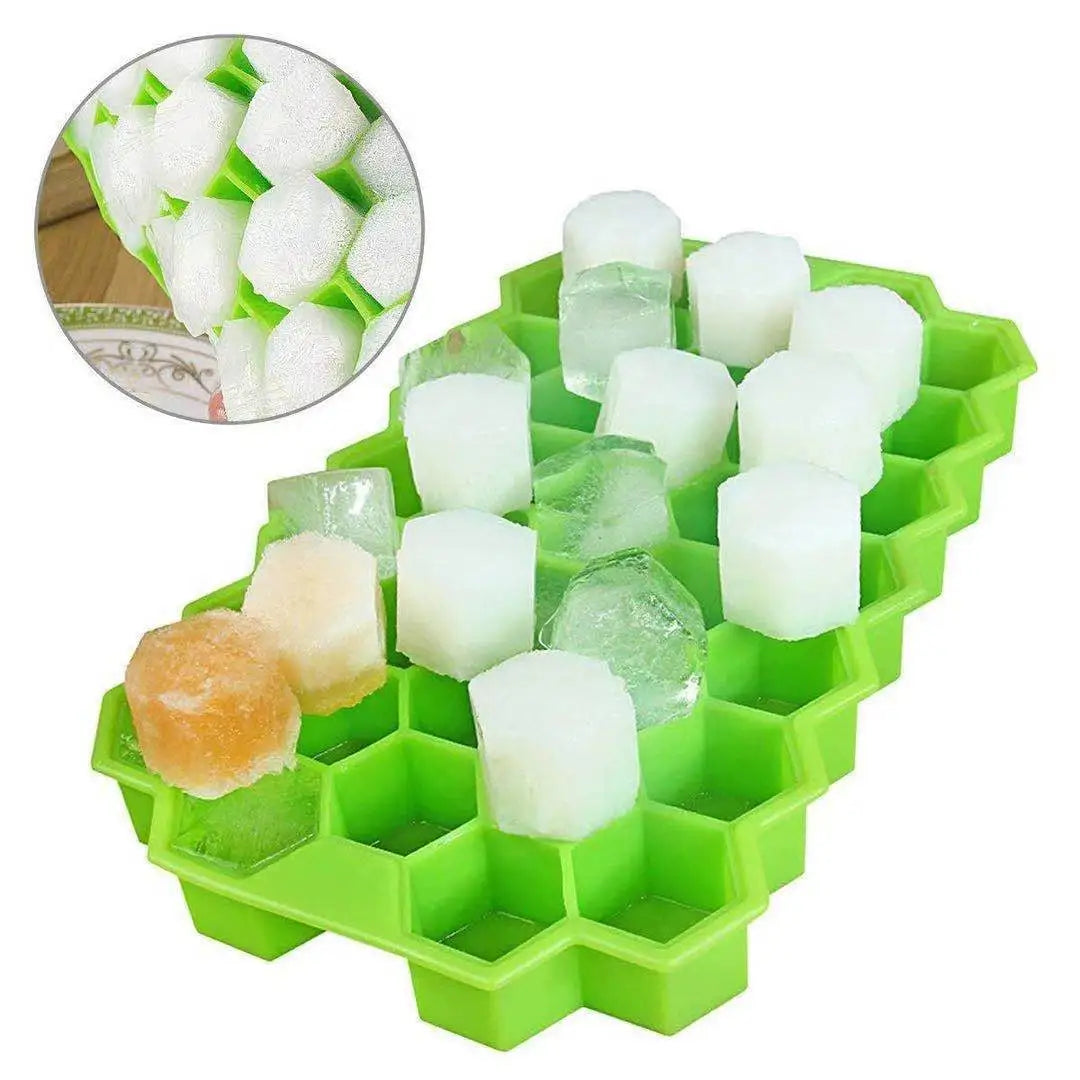 37 Cavity Silicone Ice Cube Mold with Lids Large-capacity Ice Trays Food Grade Ice Maker Reusable Kitchen Gadgets
