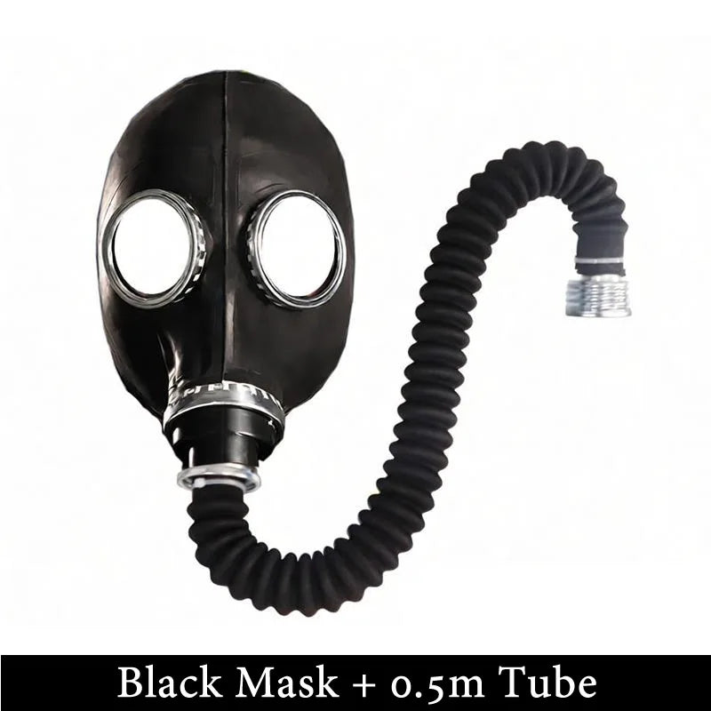 Multi-Function Full Head Gas Mask Respirator Hood Rubber Chemical Mask For Painting Spray Pesticide Cool Halloween Decor Props