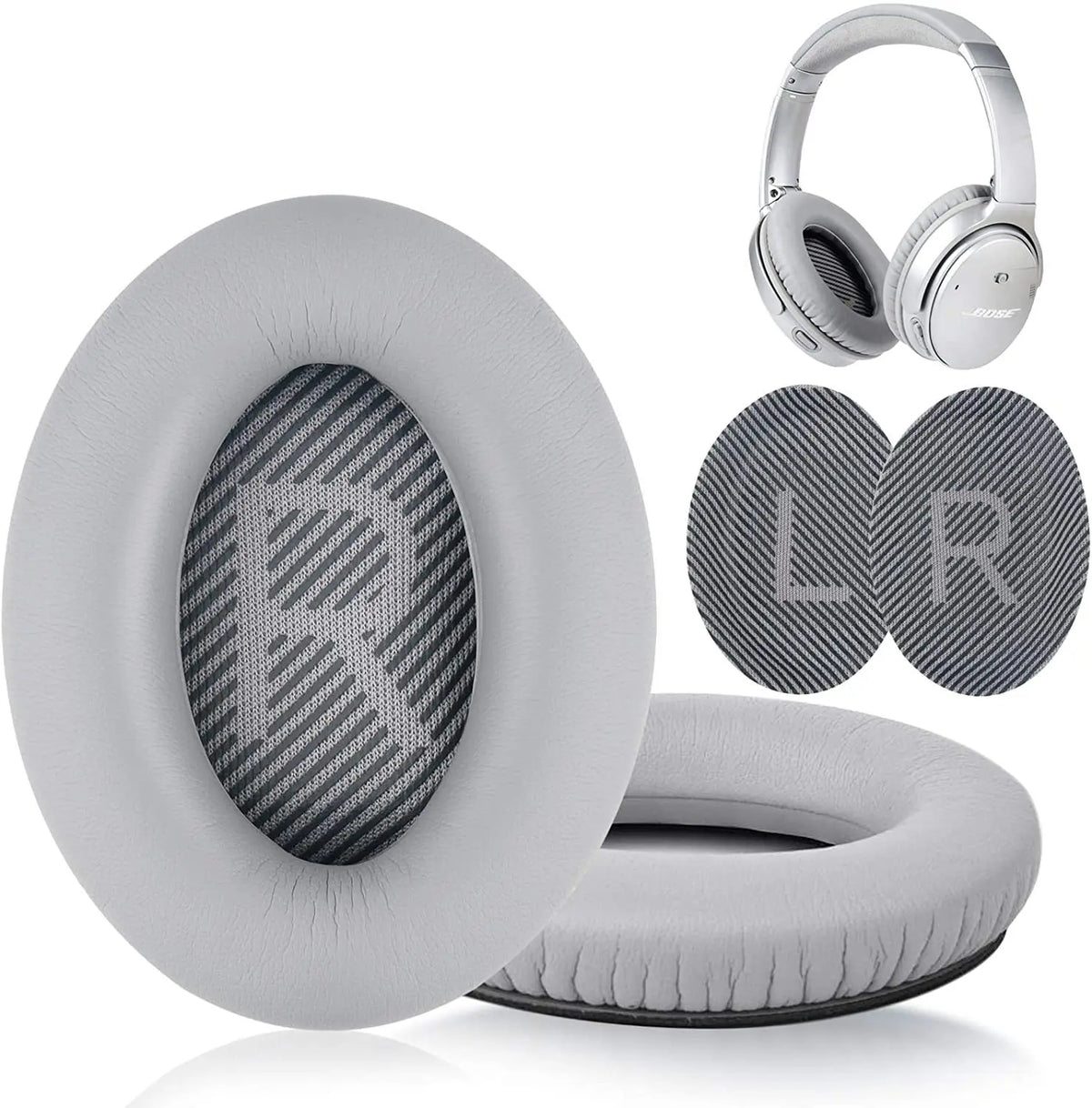Premium Replacement Ear Pads for Bose QC35 & QC35ii Headphone Comfortable Adaptive Memory Foam Fits QuietComfort 35 & 35ii black